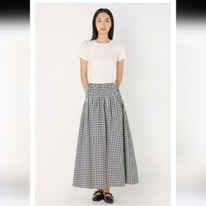Love Black and White Gingham Tiered Maxi Skirt